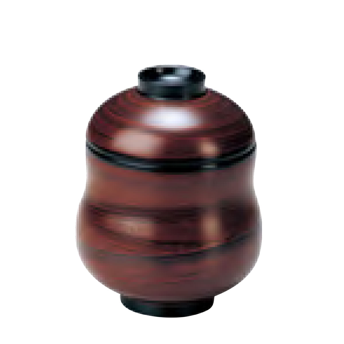 小吸物椀 日月白檀 5客セット 漆塗り (MA-607) Bowl with lid