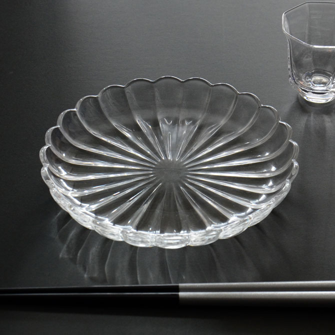 食器水崎ガラス MIZUSAKI GLASS 中皿 4枚セット