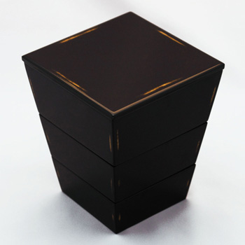 取り寄せ】台形三段入子重箱 ３色【日本製 漆器 和食器 和モダン 