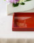 サイズトレー　Ｍサイズ　赤【折敷 漆器 日本製 和食器 おしゃれ 和モダン ランチョンマット プレイスマット ランチマット テーブルマット】